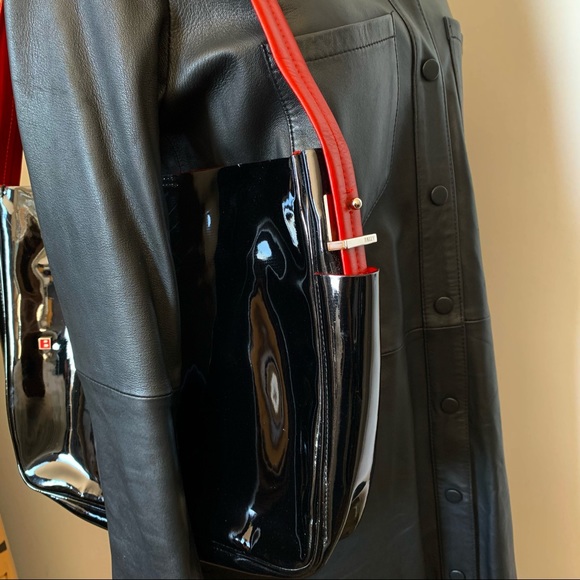 BALLY Black Patent Shoulder Tote Bag - Picture 10 of 11